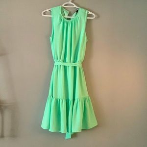 DKNY size 6 Neon Turquoise Dress